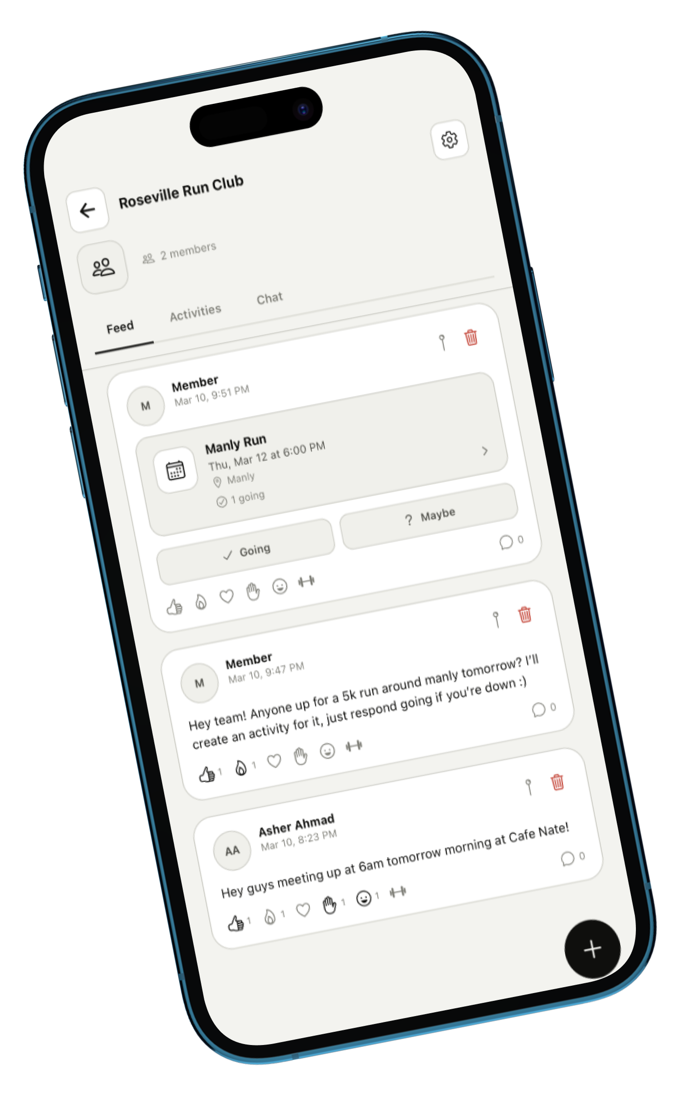 Evening session screen
